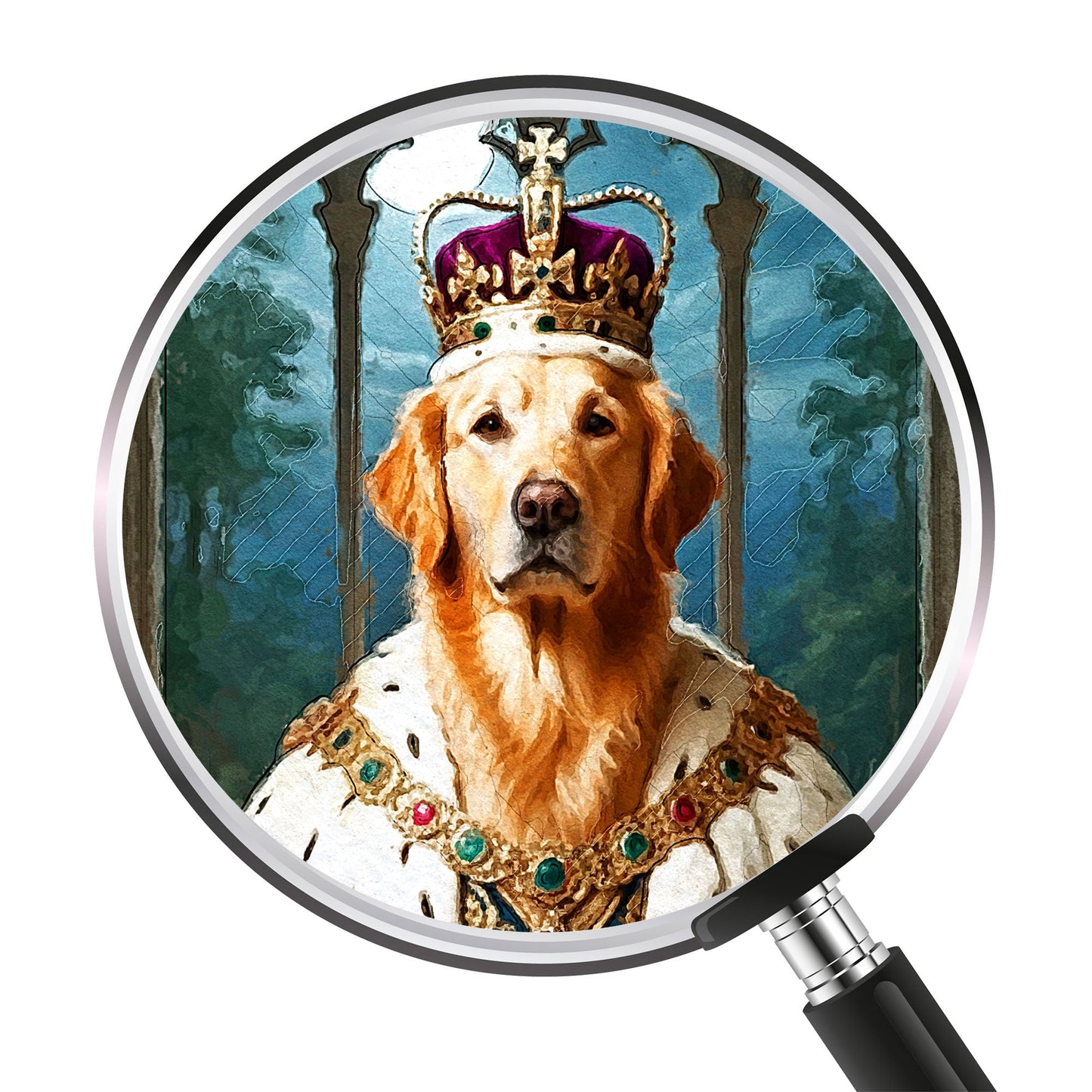 Кралски персонализиран портрет син. Код: 12 - Artpawstudio