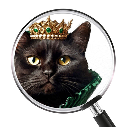 Кралски персонализиран портрет зелен. Код: 64 - Artpawstudio