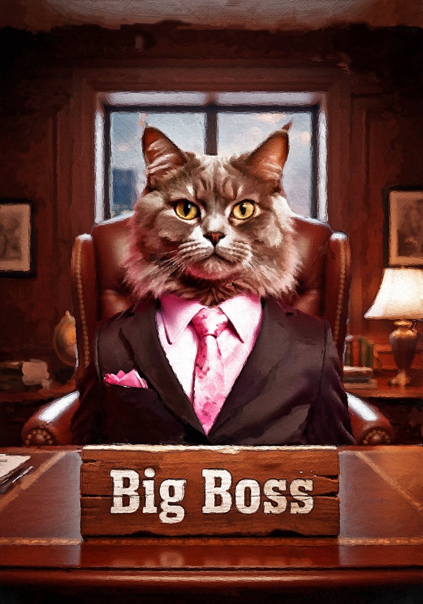 Персонализиран портрет Big boss. Код:15 - Artpawstudio