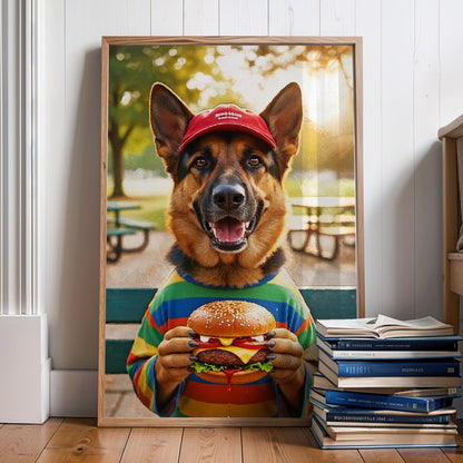 Персонализиран портрет бургер време. Код:33 - Artpawstudio