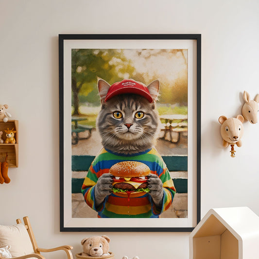 Персонализиран портрет бургер време. Код:33 - Artpawstudio