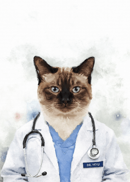 Персонализиран портрет доктор. Код:29 - Artpawstudio