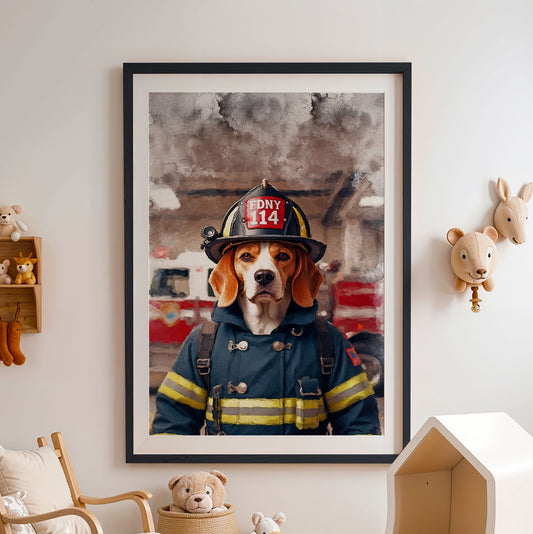 Персонализиран портрет пожарникар. Код: 27 - Artpawstudio