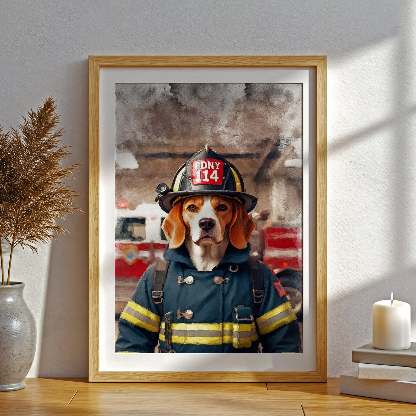 Персонализиран портрет пожарникар. Код: 27 - Artpawstudio