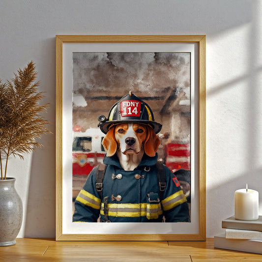 Персонализиран портрет пожарникар. Код: 27 - Artpawstudio