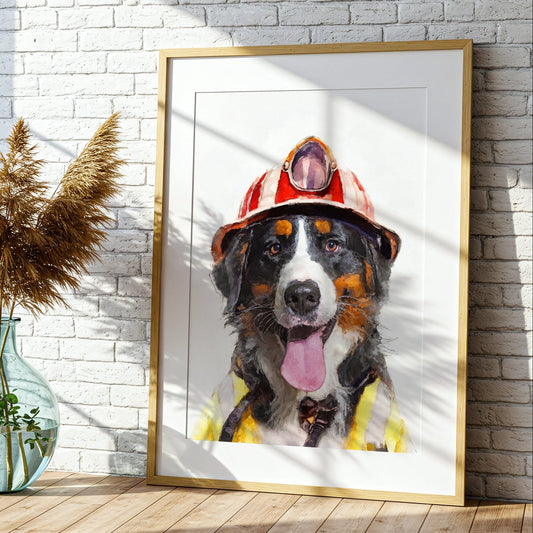 Персонализиран портрет пожарникар. Код: 28 - Artpawstudio