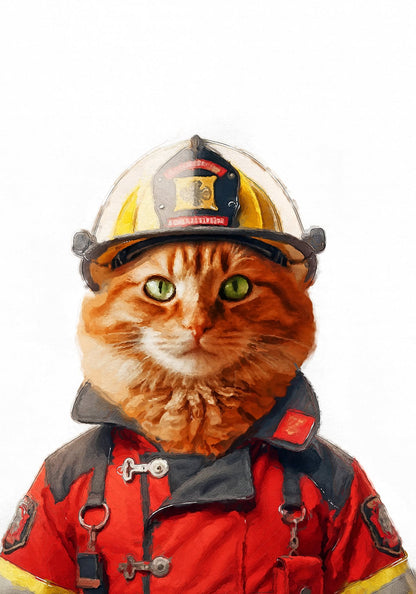 Персонализиран портрет пожарникар. Код: 69 - Artpawstudio