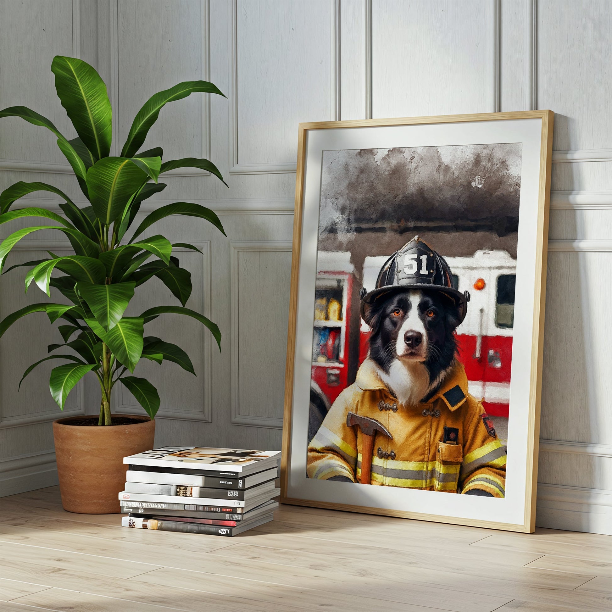 Персонализиран портрет пожарникар. Код: 70 - Artpawstudio