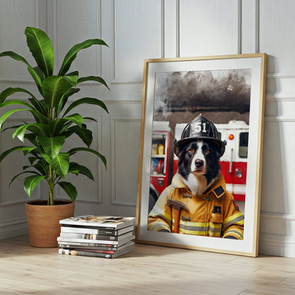Персонализиран портрет пожарникар. Код: 70 - Artpawstudio