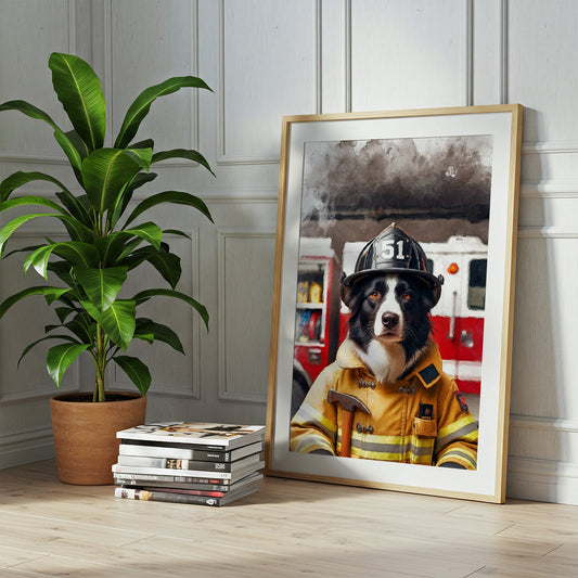 Персонализиран портрет пожарникар. Код: 70 - Artpawstudio