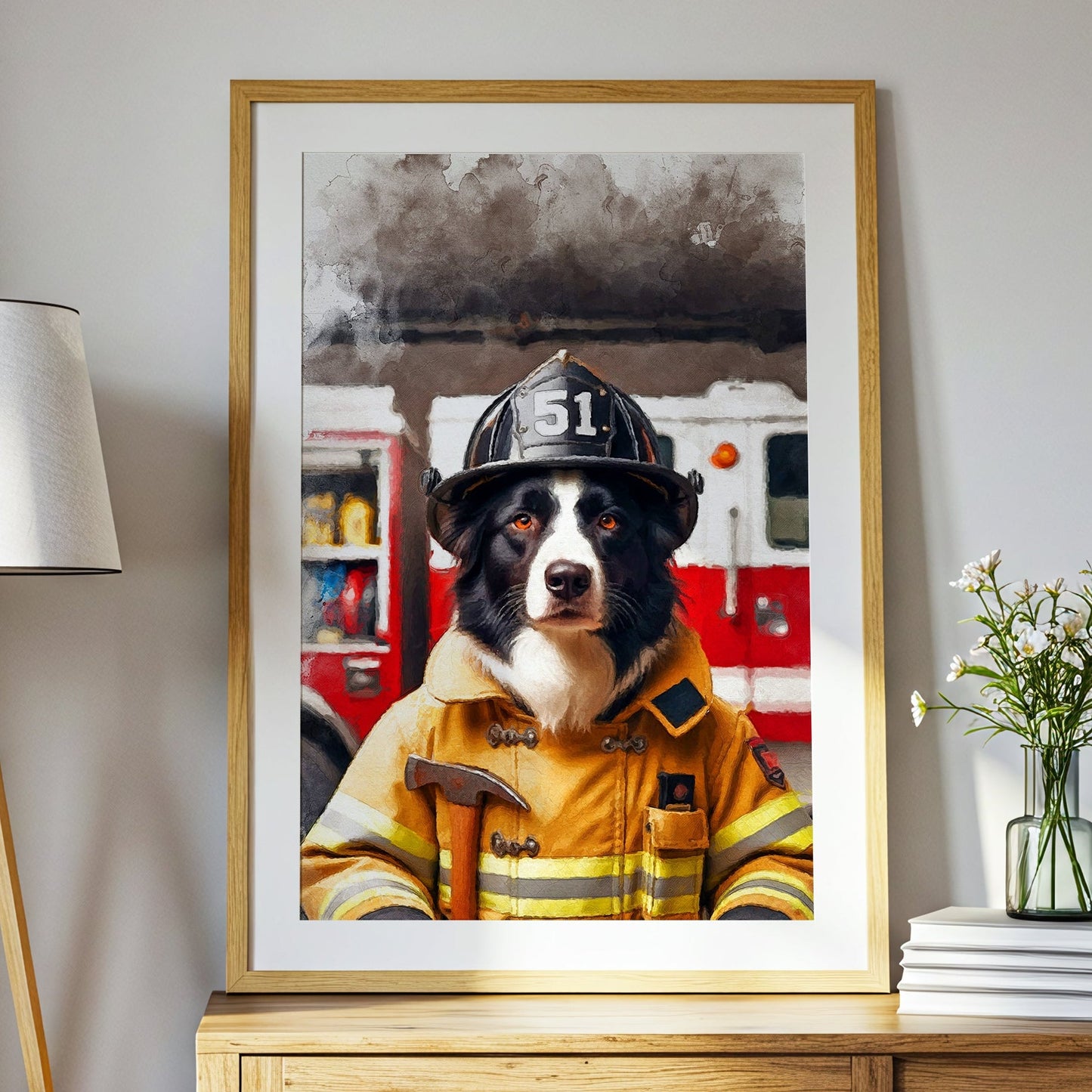 Персонализиран портрет пожарникар. Код: 70 - Artpawstudio