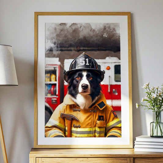 Персонализиран портрет пожарникар. Код: 70 - Artpawstudio