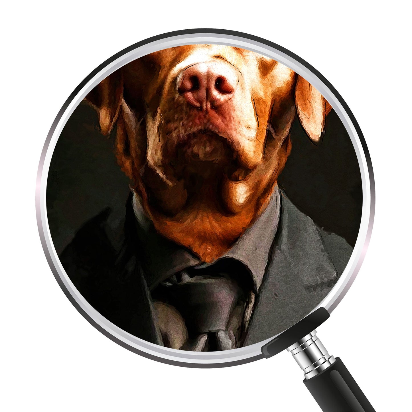 Персонализиран портрет с черен костюм. Код: 07 - Artpawstudio