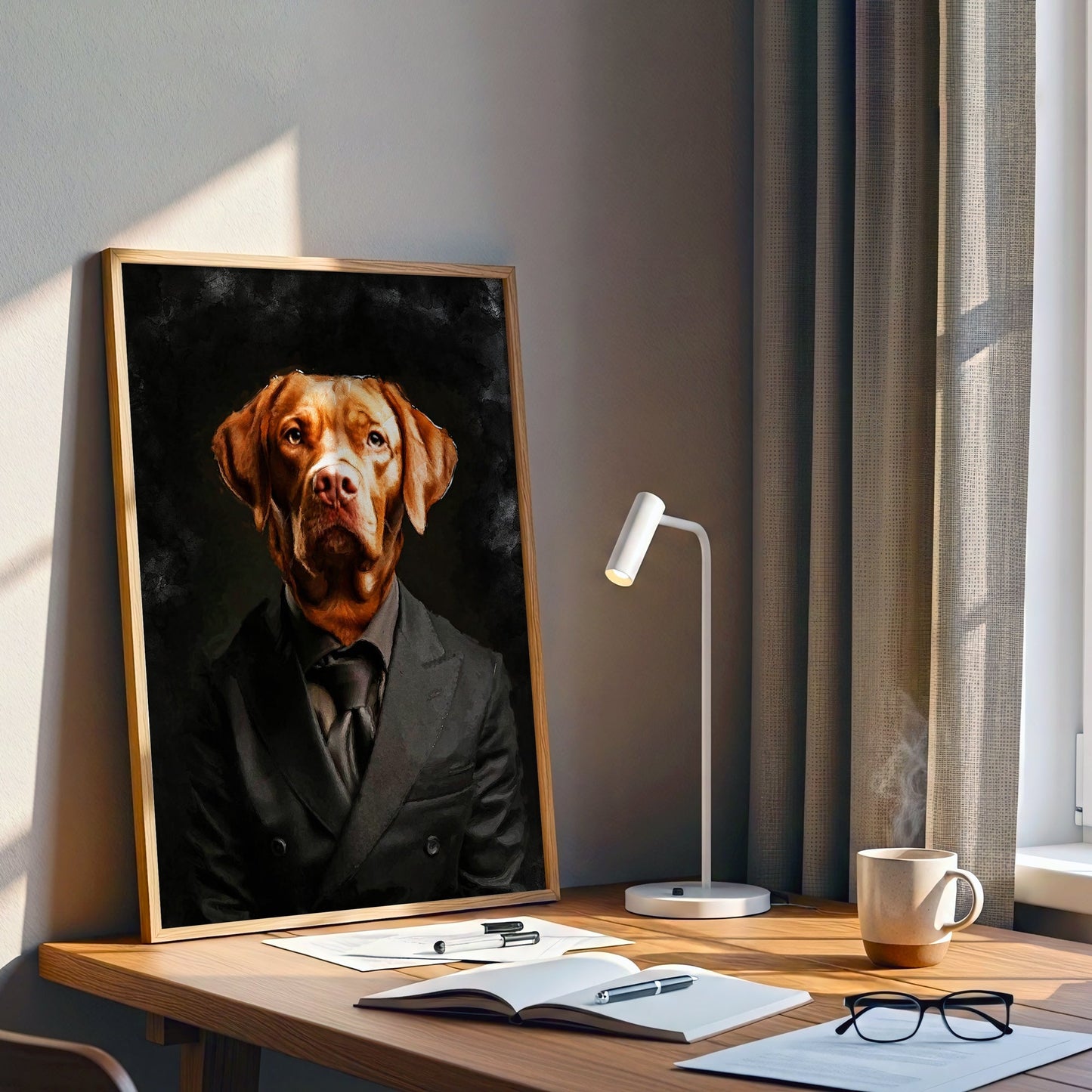 Персонализиран портрет с черен костюм. Код: 07 - Artpawstudio