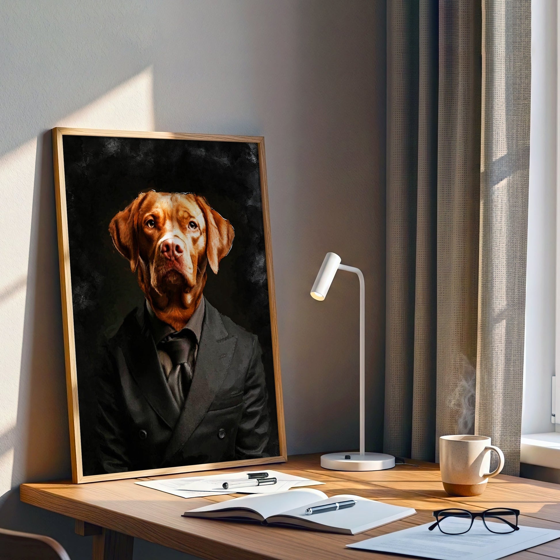 Персонализиран портрет с черен костюм. Код: 07 - Artpawstudio