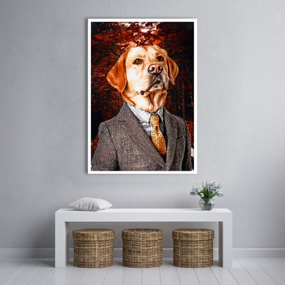 Персонализиран портрет с кафяв костюм. Код: 10 - Artpawstudio