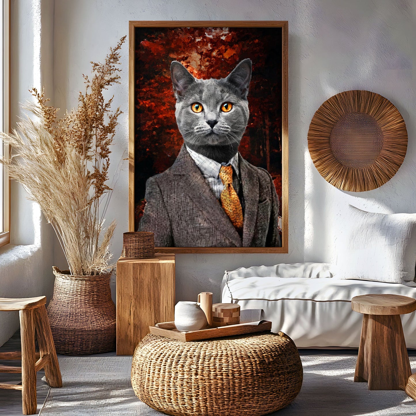 Персонализиран портрет с кафяв костюм. Код: 10 - Artpawstudio