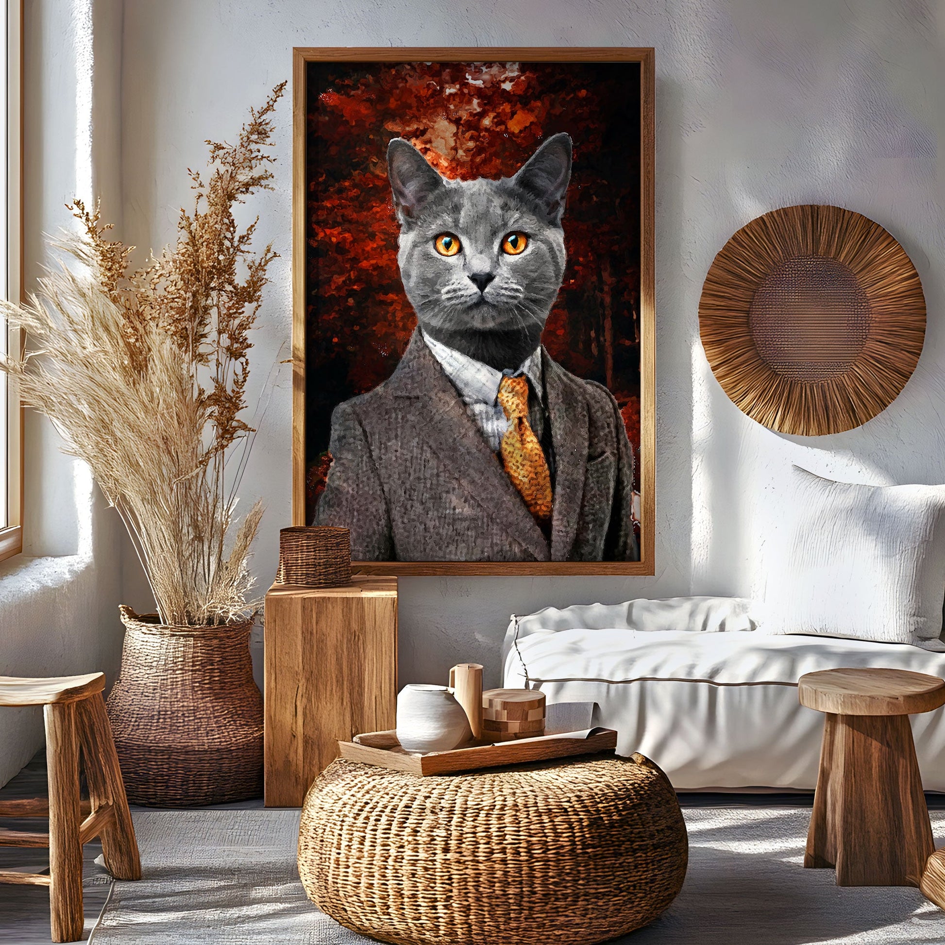 Персонализиран портрет с кафяв костюм. Код: 10 - Artpawstudio