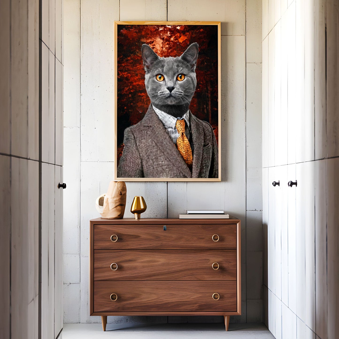 Персонализиран портрет с кафяв костюм. Код: 10 - Artpawstudio