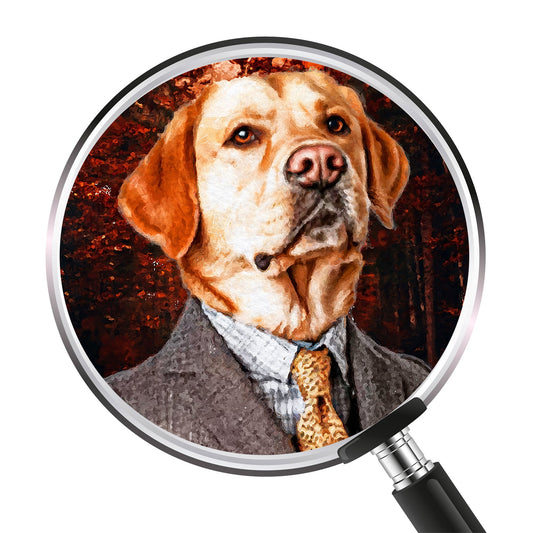 Персонализиран портрет с кафяв костюм. Код: 10 - Artpawstudio