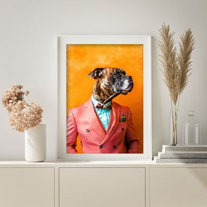 Персонализиран портрет с розов костюм. Код: 09 - Artpawstudio