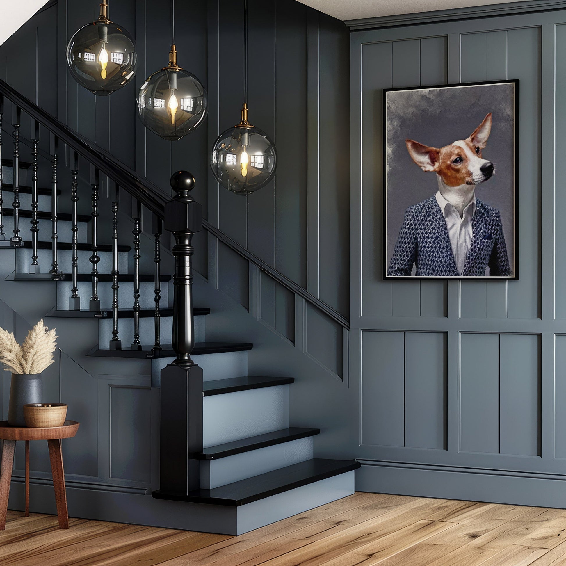 Персонализиран портрет с син костюм. Код: 06 - Artpawstudio