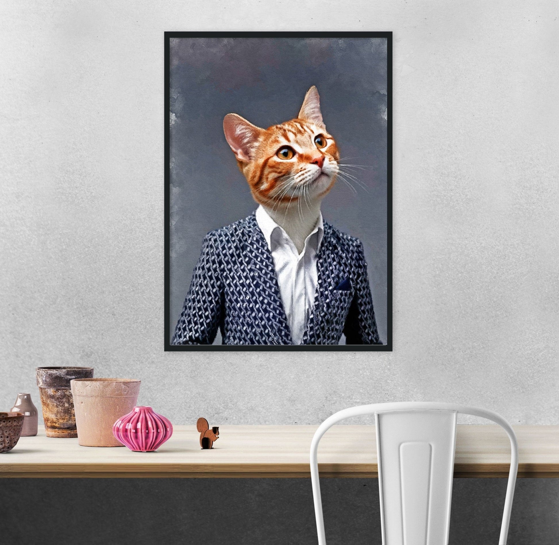 Персонализиран портрет с син костюм. Код: 06 - Artpawstudio