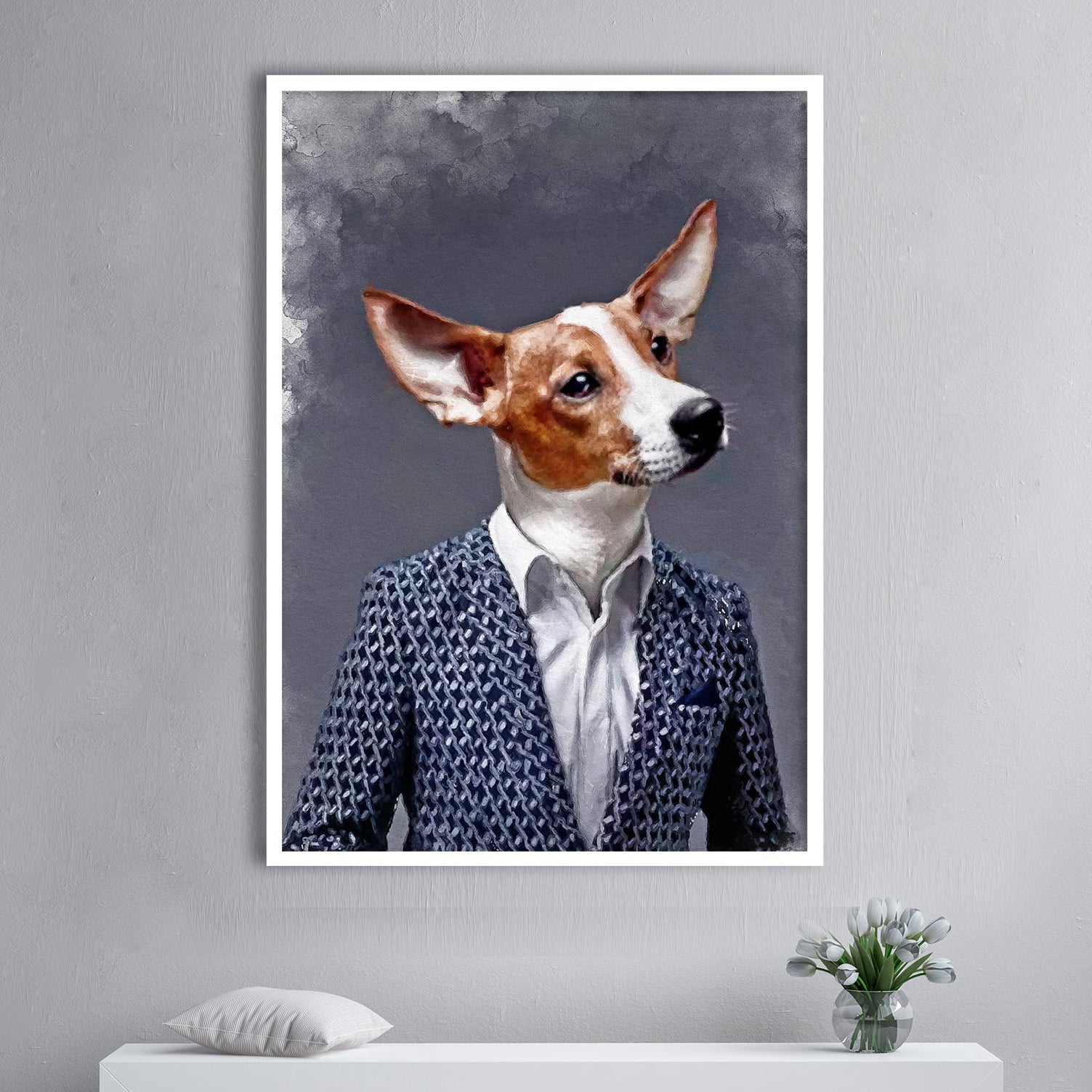 Персонализиран портрет с син костюм. Код: 06 - Artpawstudio