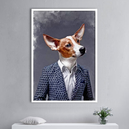 Персонализиран портрет с син костюм. Код: 06 - Artpawstudio