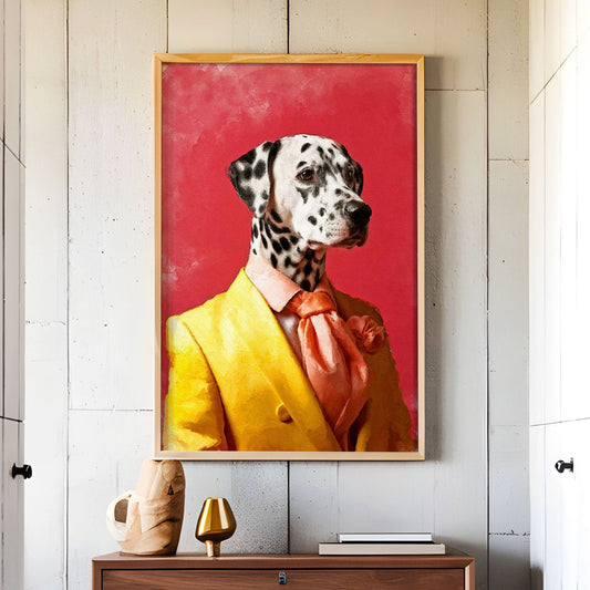 Персонализиран портрет с жълт костюм. Код: 05 - Artpawstudio