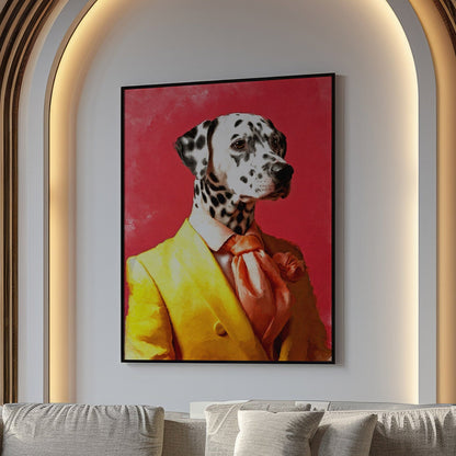 Персонализиран портрет с жълт костюм. Код: 05 - Artpawstudio