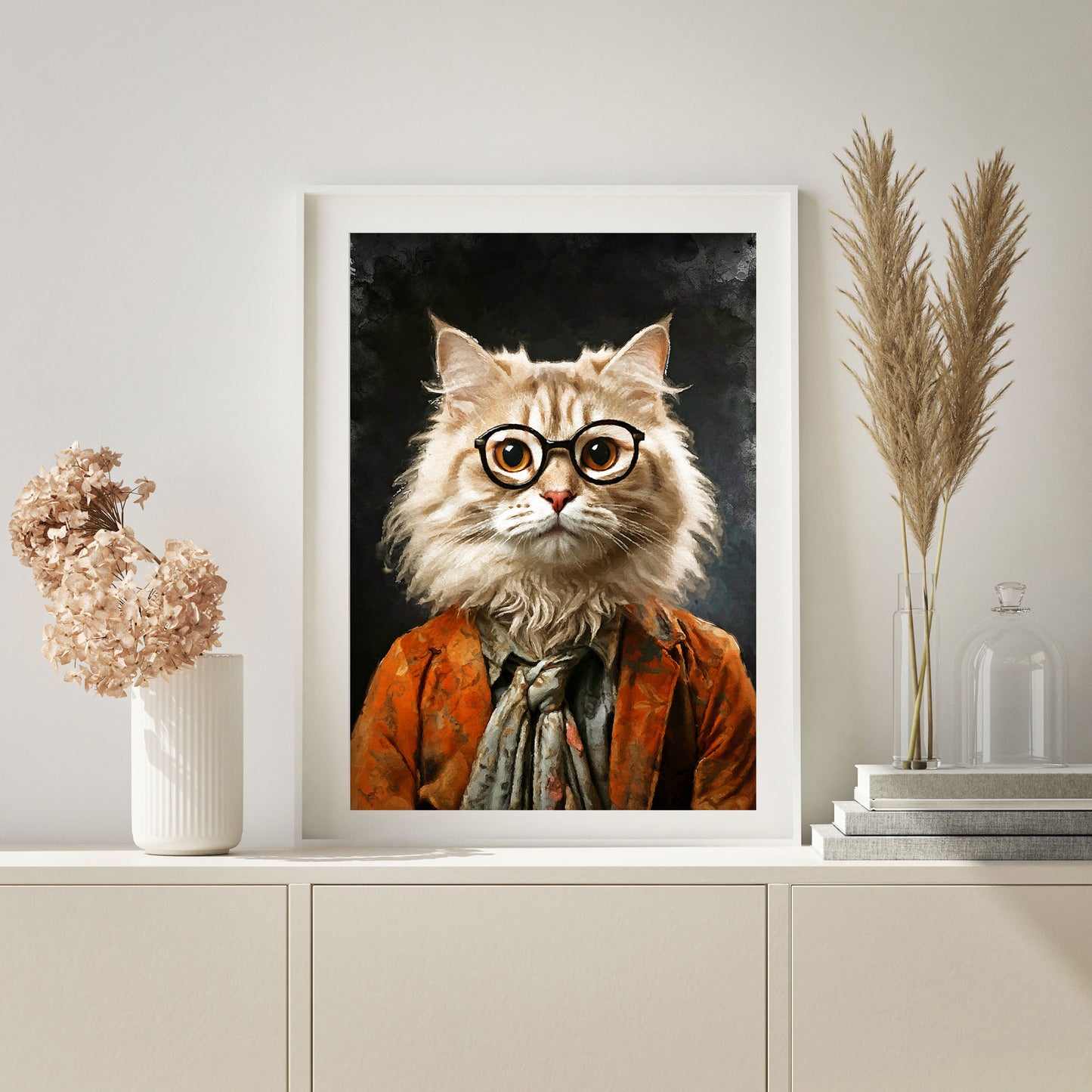 Персонализиран портрет с оранжев костюм. Код:08