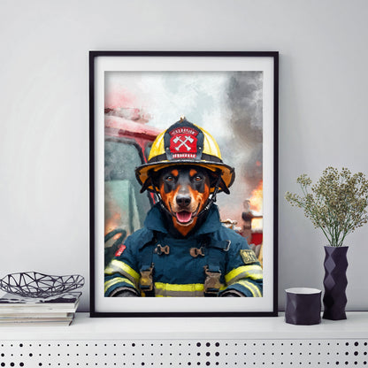 Персонализиран портрет пожарникар. Код:27